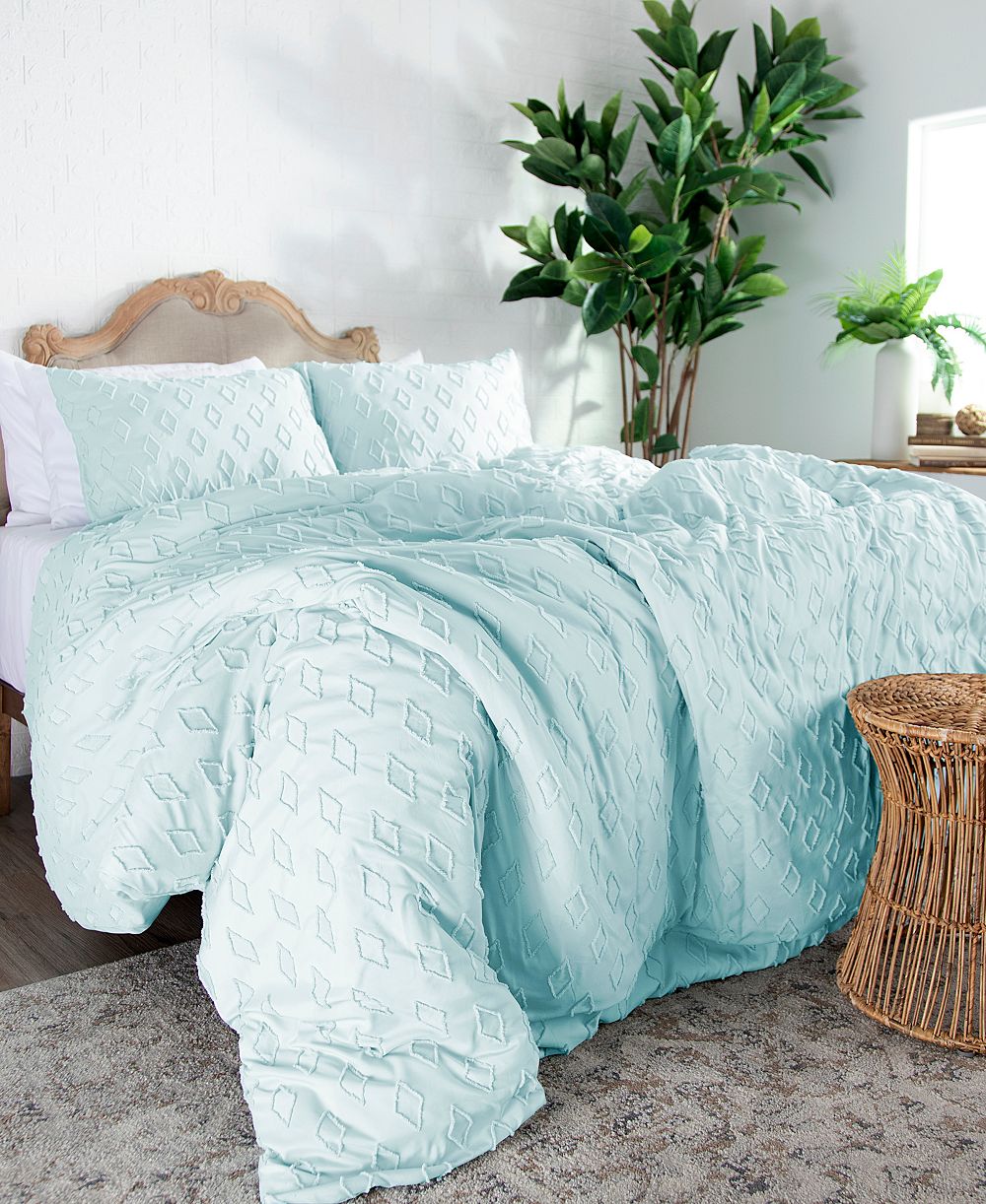 Southshore Fine Linens Gemma Комплект из 3 текстурированных пододеяльников, King/California King