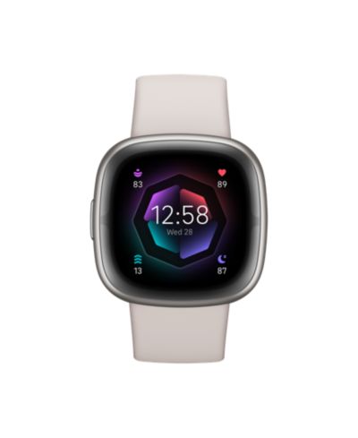 Смарт-часы Fitbit Sense 2 Lunar White Platinum, 39mm