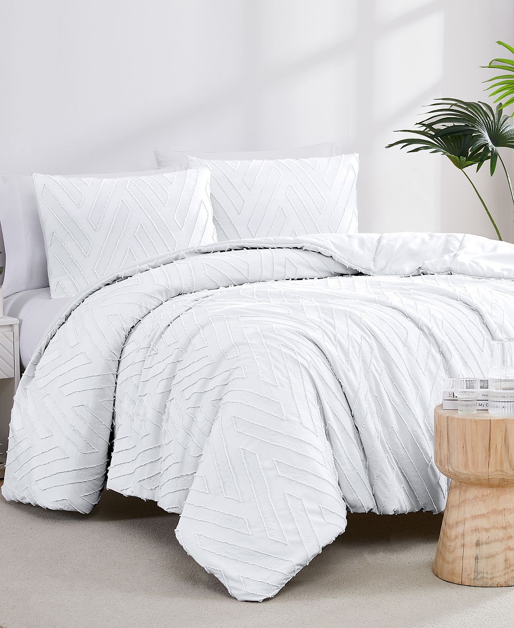 Комплект из 3-х покрывал Southshore Fine Linens Chevron Clipped Jacquard, King
