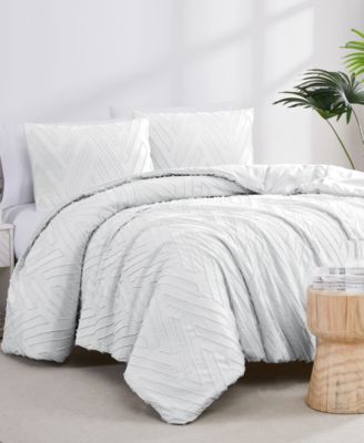 Комплект из 3 покрывал Southshore Fine Linens Chevron Clipped Jacquard, Full/Queen