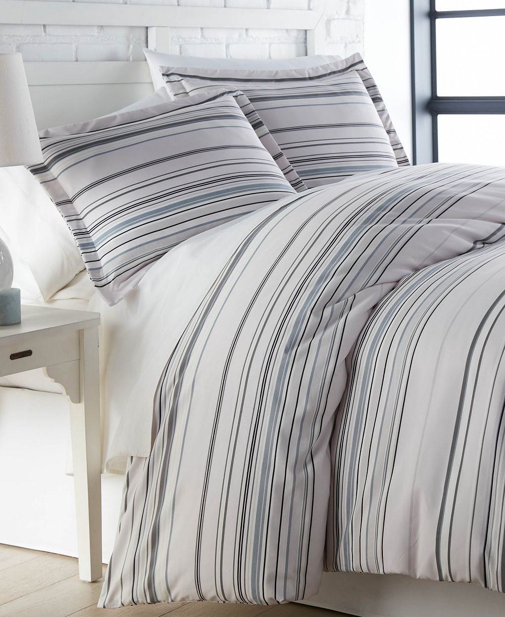 Southshore Fine Linens Stripe 3-Pc. Comforter Set, Full/Queen