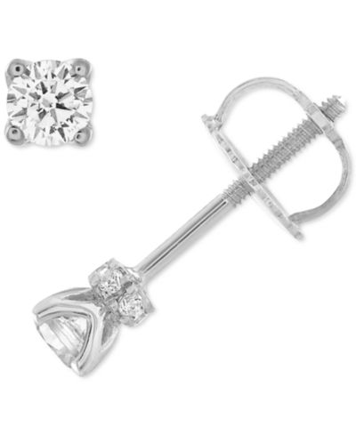 Alethea™ Certified Diamond Stud Earrings (1/3 ct. t.w.) in 14k White Gold featuring diamonds with the De Beers Code of Origin, Created for Macy's
