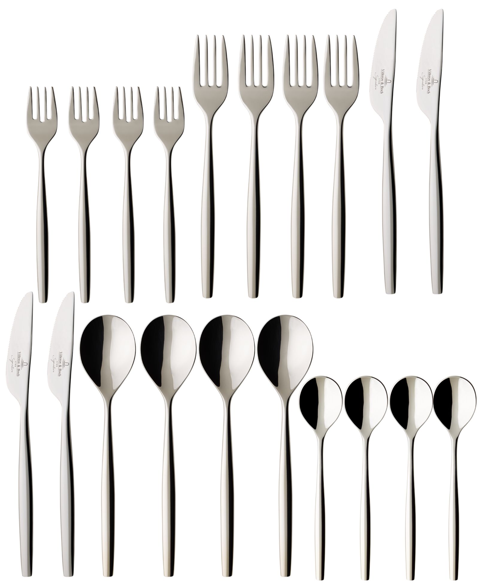 Столовый набор Villeroy & Boch Metro Chic Stainless Steel, 20 шт., на 4 персоны