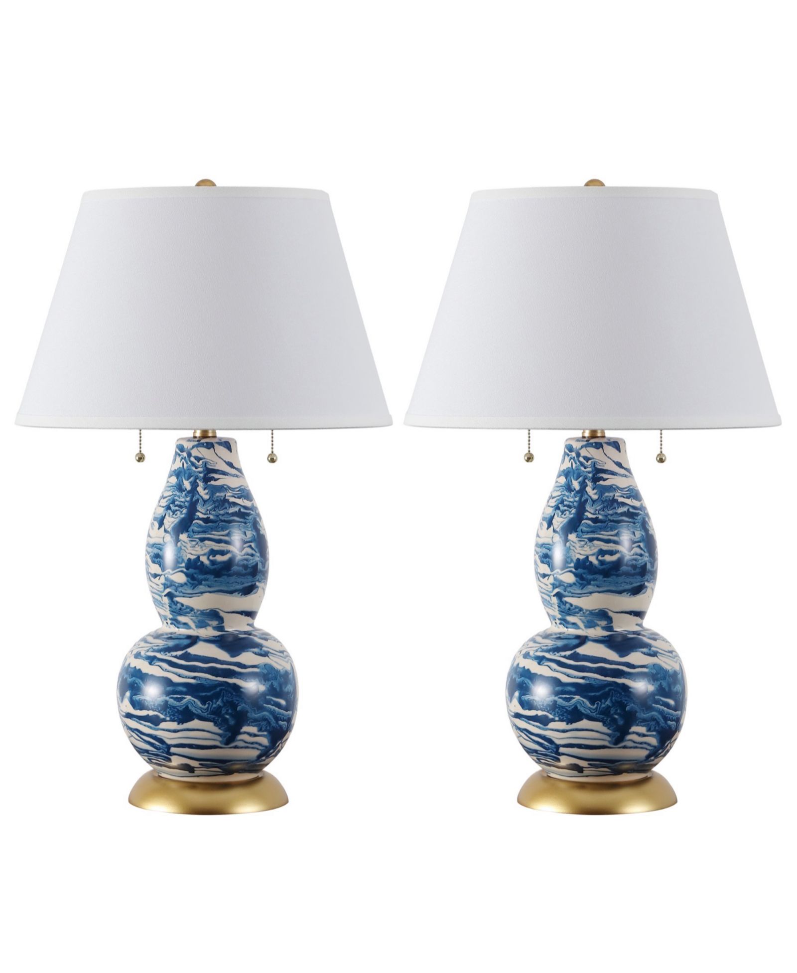 Safavieh Set of 2 Color Swirls Glass Table Lamp