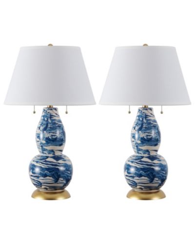 Safavieh Set of 2 Color Swirls Glass Table Lamp