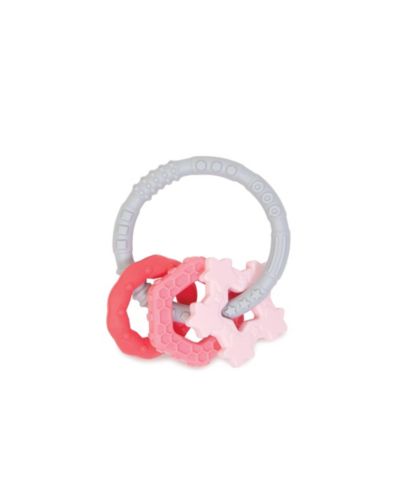 Прорезыватель для малышей Bumkins Baby Girls Three Textured Gripping Teething Charms