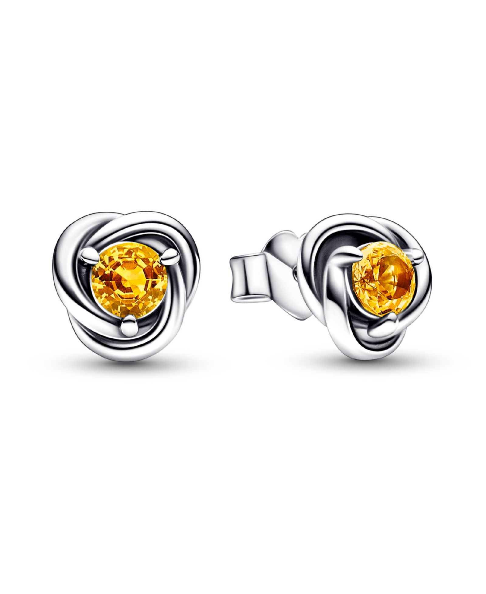 Pandora November Honey Eternity Circle серьги-гвоздики