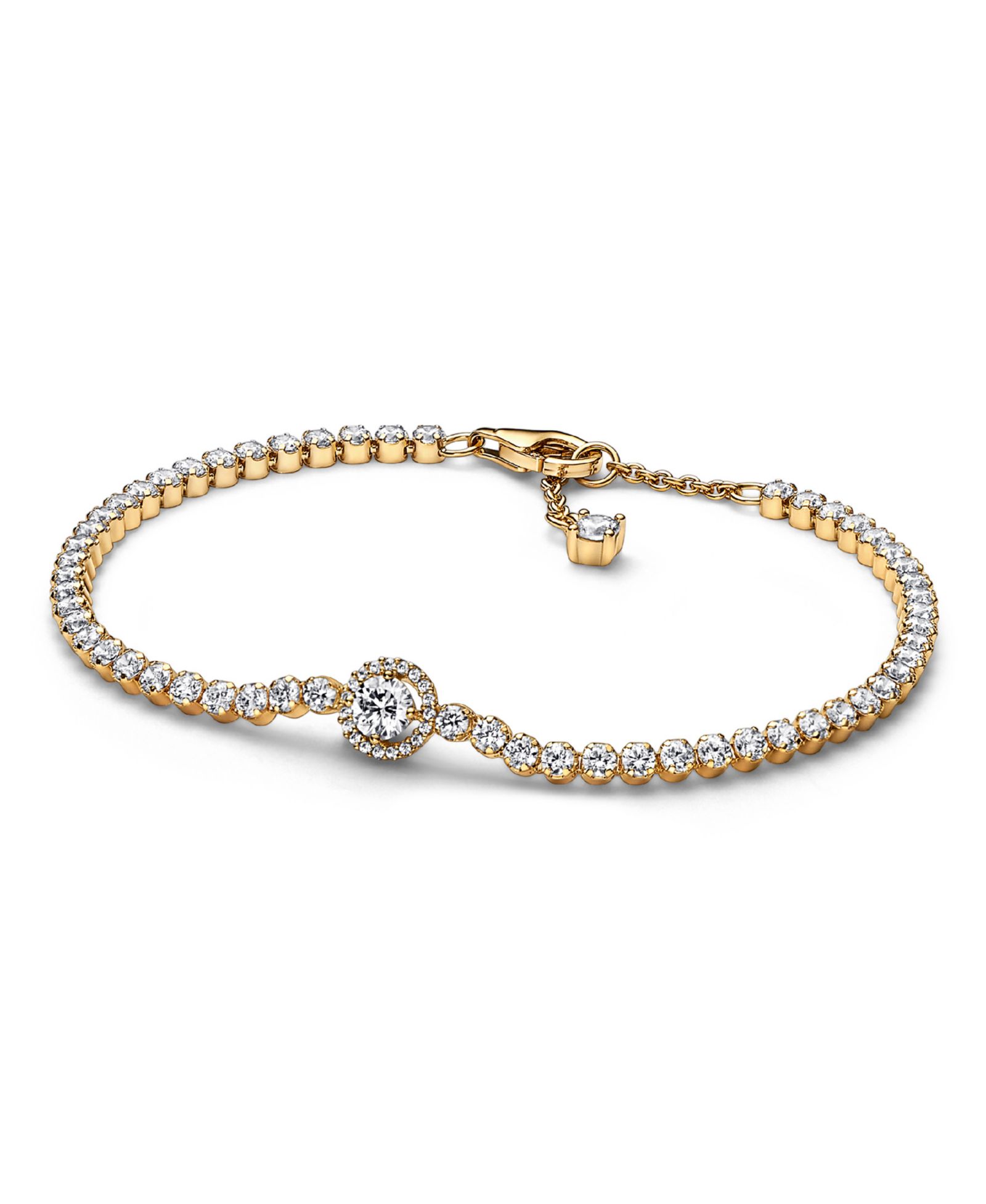 Pandora Браслет Tennis Cubic Zirconia Sparkling Halo