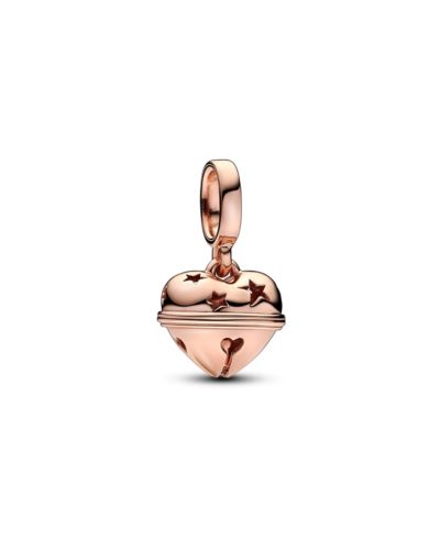 Подвески Pandora Rose Gold Plated Heart Bell Dangle