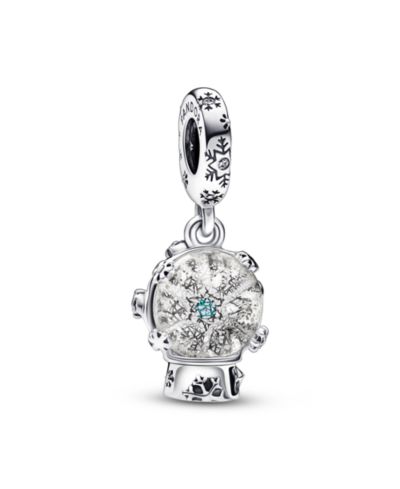 Pandora Cubic Zirconia Snowflake Snow Globe Dangle Charm
