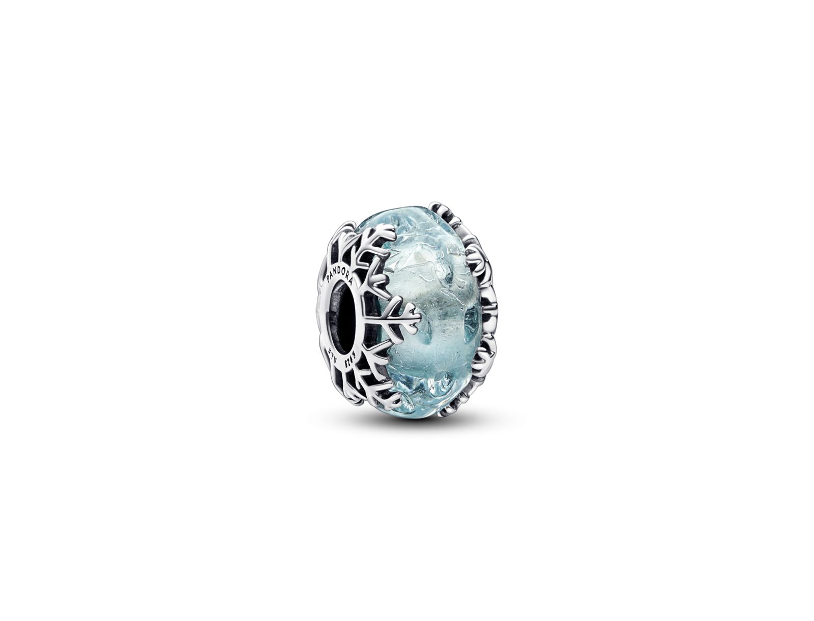 Pandora Sterling Silver Winter Snowflake Murano Charm