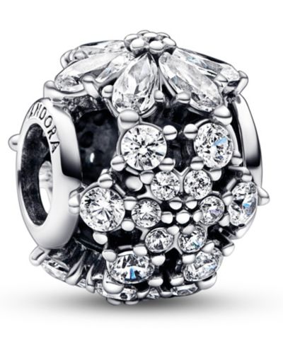 Pandora Cubic Zirconia Sparkling Herbarium Cluster Round Charm