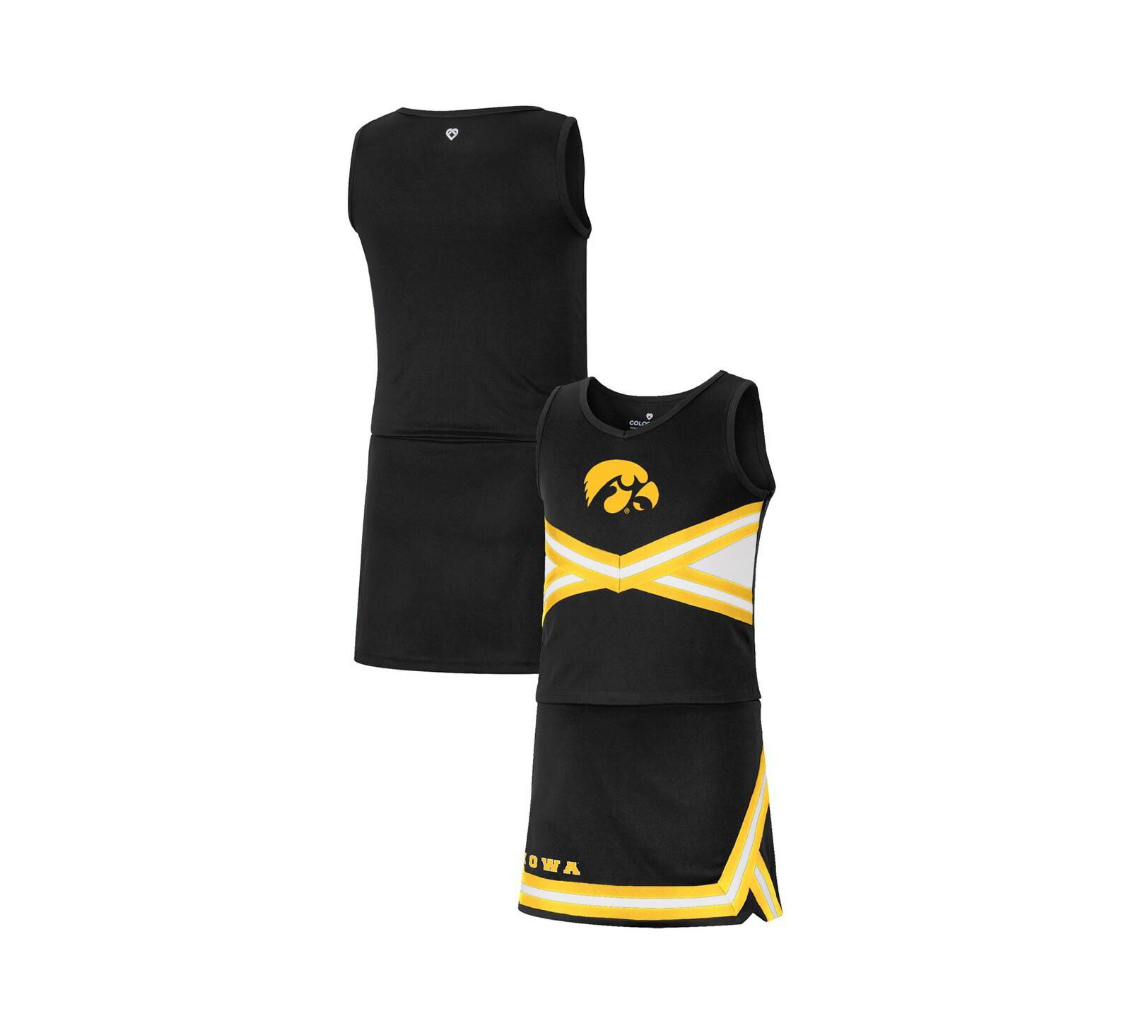 Big Girls Colosseum Black Iowa Hawkeyes Carousel Cheerleader Set