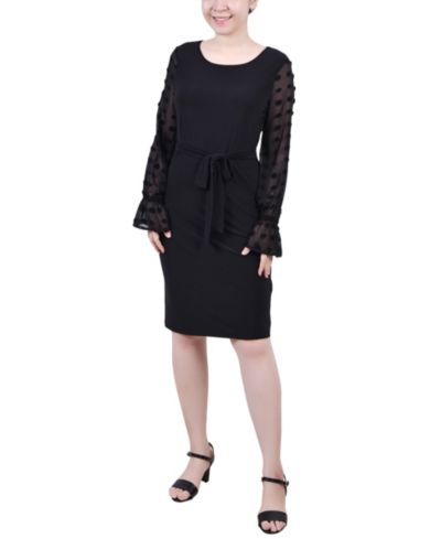 NY Collection Petite Длинное шифоновое трикотажное платье Petite