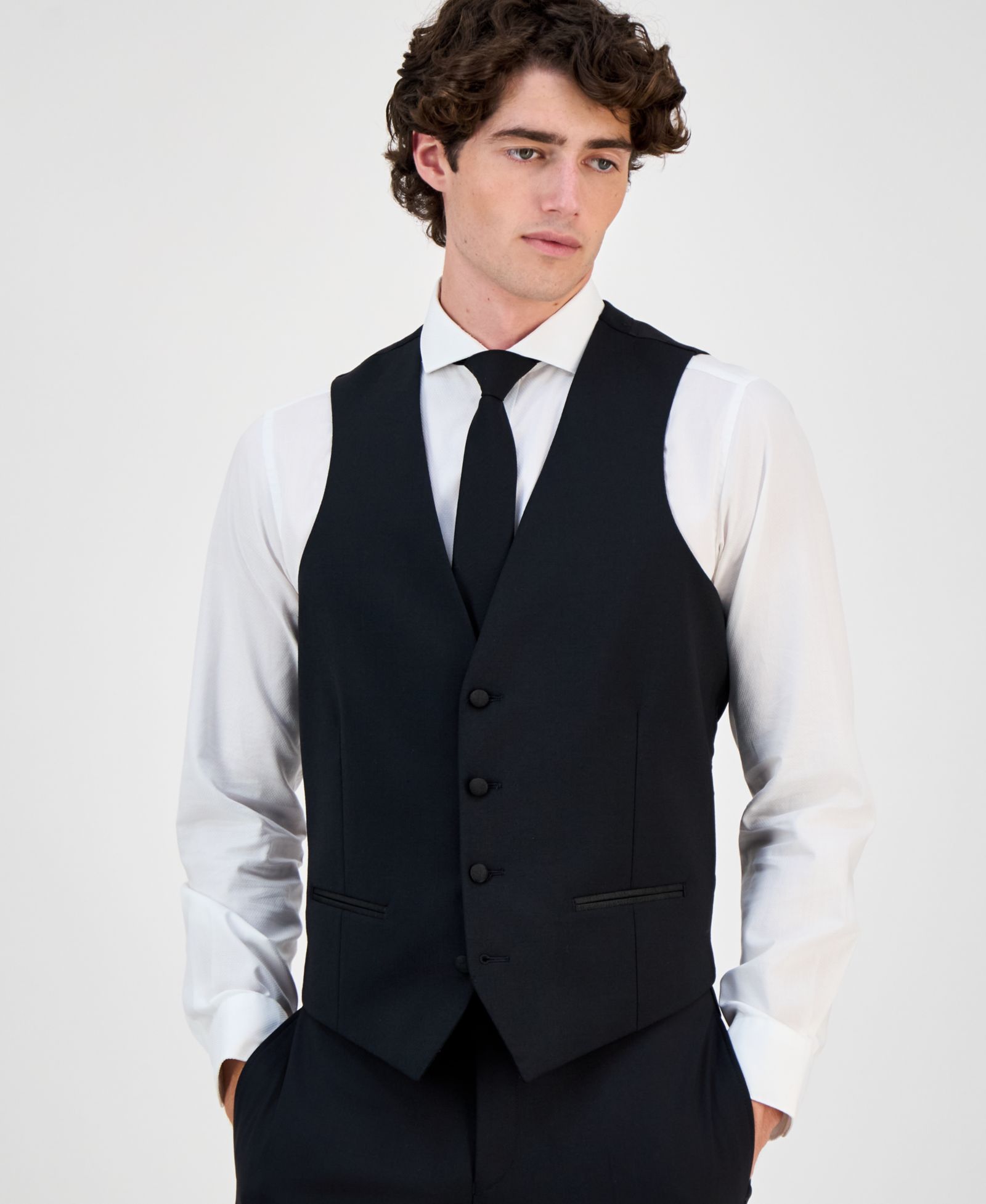 Bar III Men's Slim-Fit Tuxedo Vest Separates, Created for Macy's