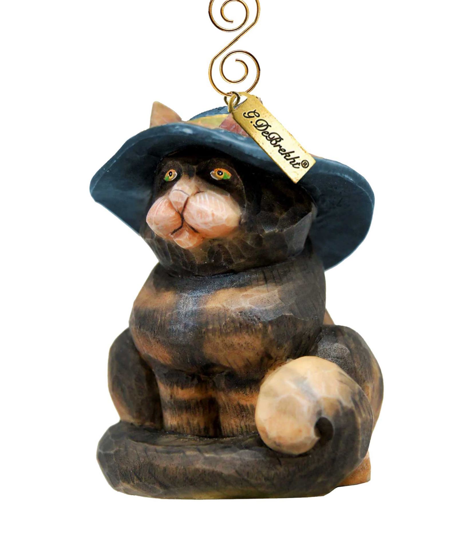 G.DeBrekht Фигурка ручная скульптурная кошка Painted Christmas
