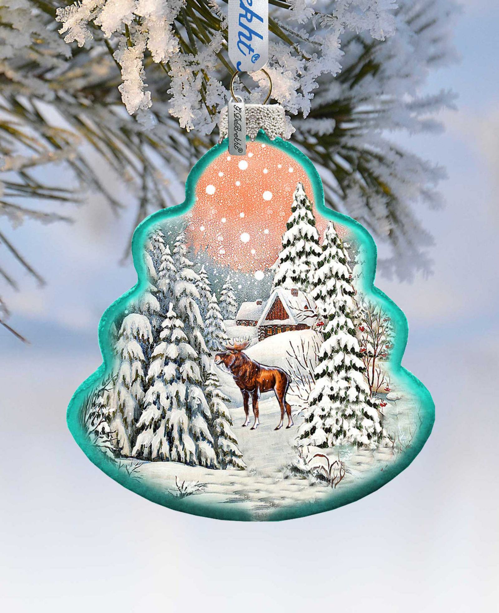 G.DeBrekht рождественское украшение Winter Village с оленем