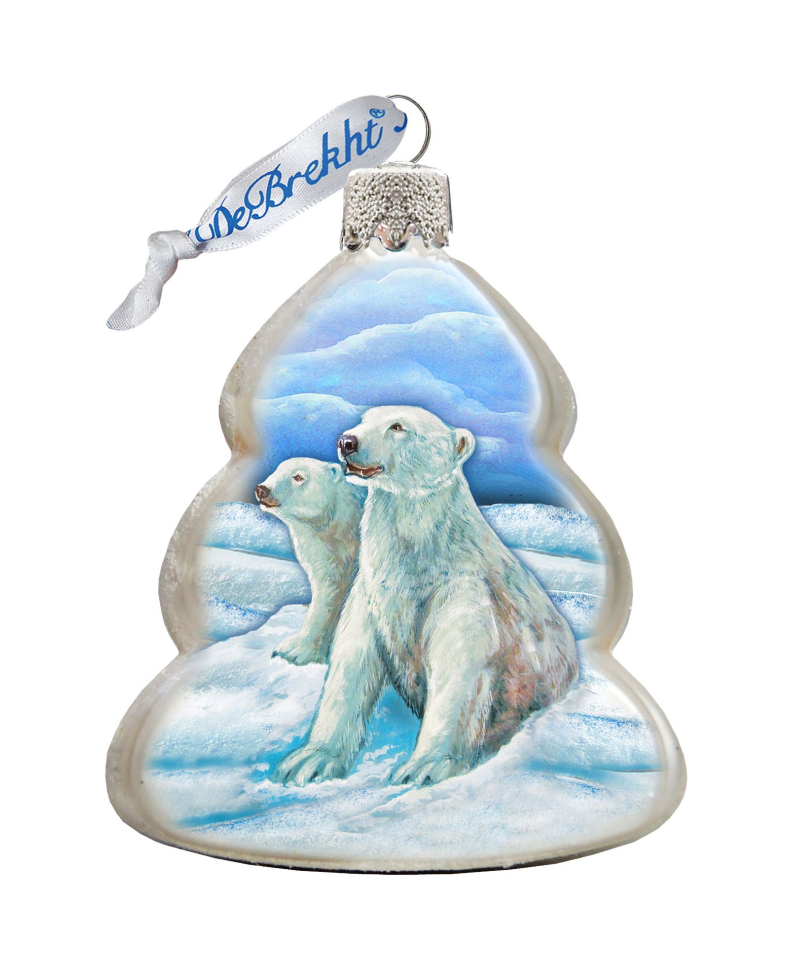 Елочное украшение Designocracy Polar Bears Family Mercury