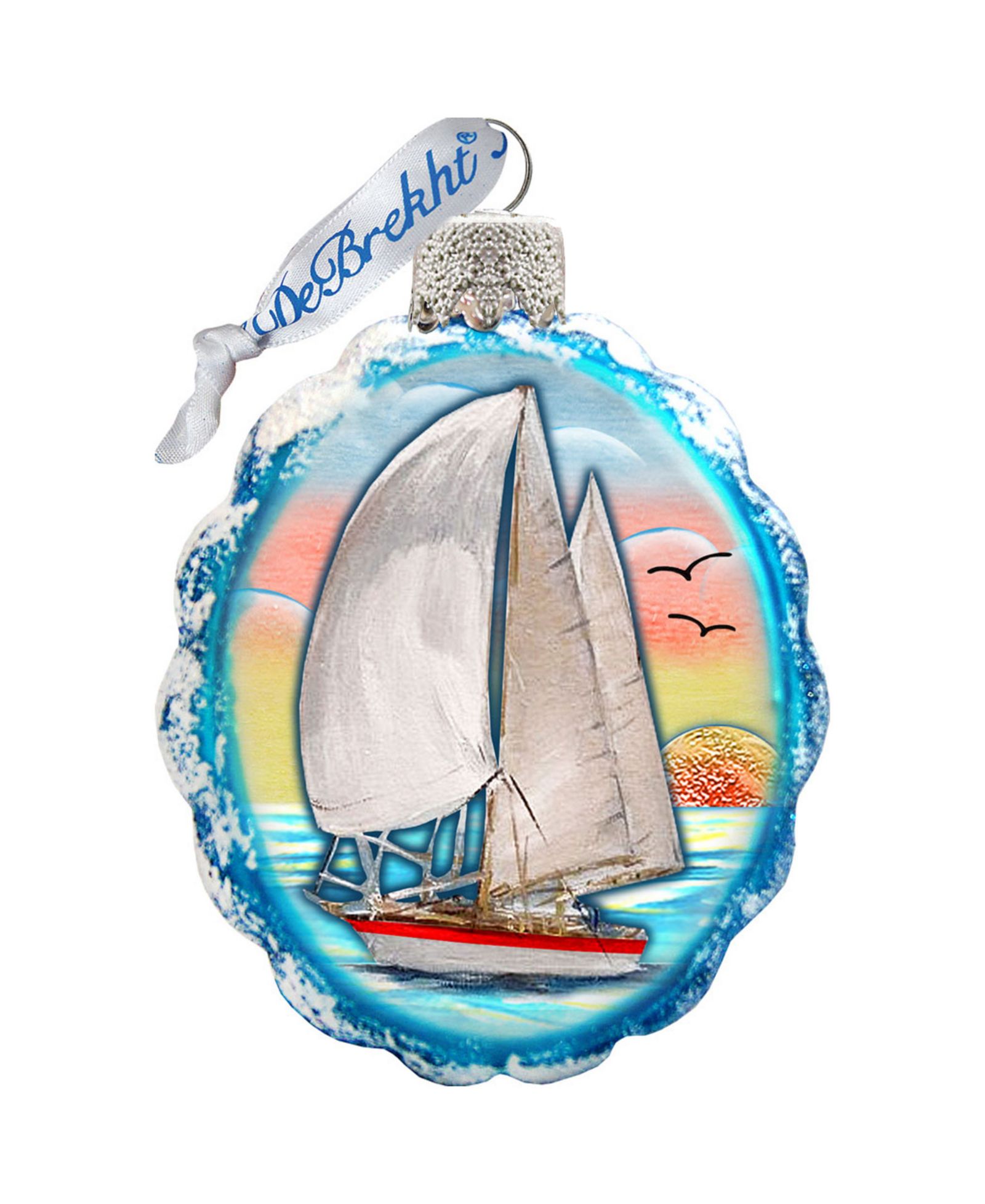 Украшение Designocracy Flower Sailboat Mercury Holiday