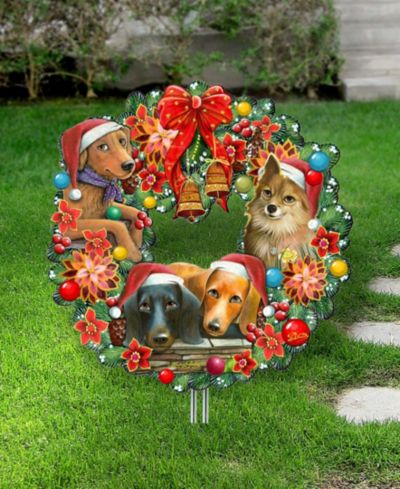 Рождественское украшение Designocracy Christmas Friends Puppy Wreath