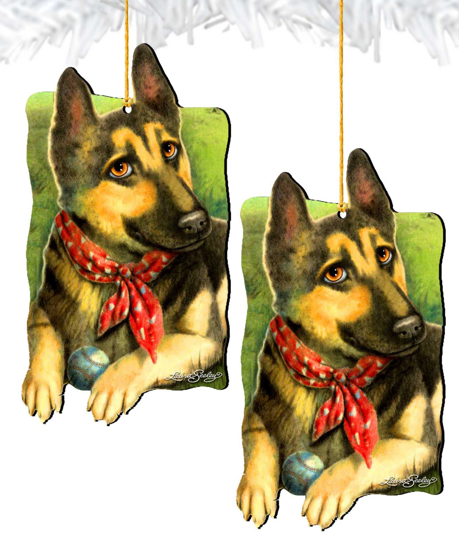 Декоративные елочные украшения Designocracy Dog Training Pets, набор из 2 шт.