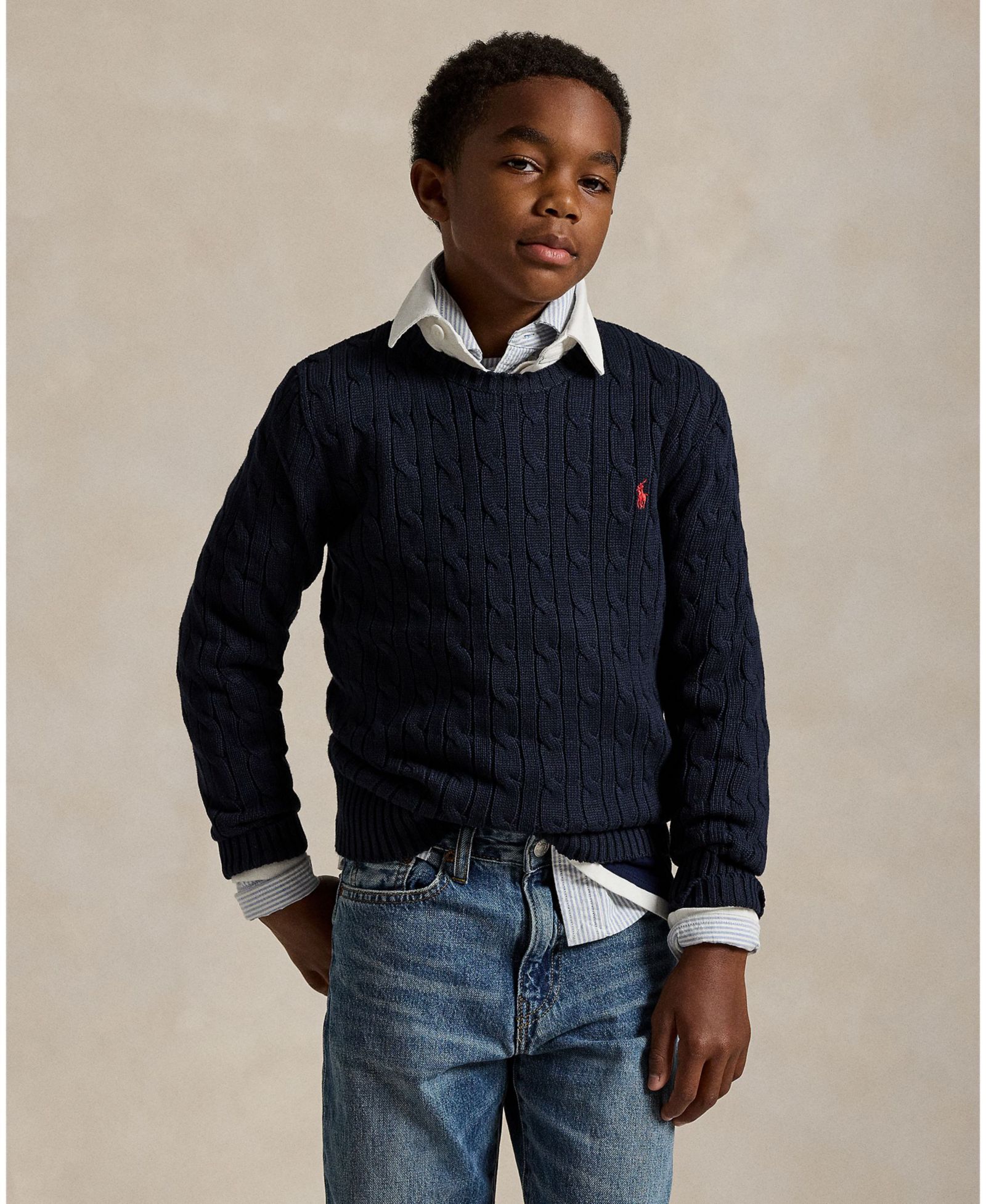 Polo Ralph Lauren Детский 8-20 Cable-Knit Cotton Sweater