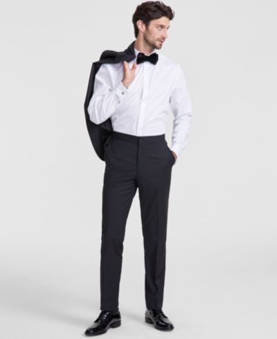 HUGO by Hugo Boss Мужские брюки Tuxedo Modern-Fit Wool Blend Super Flex Stretch