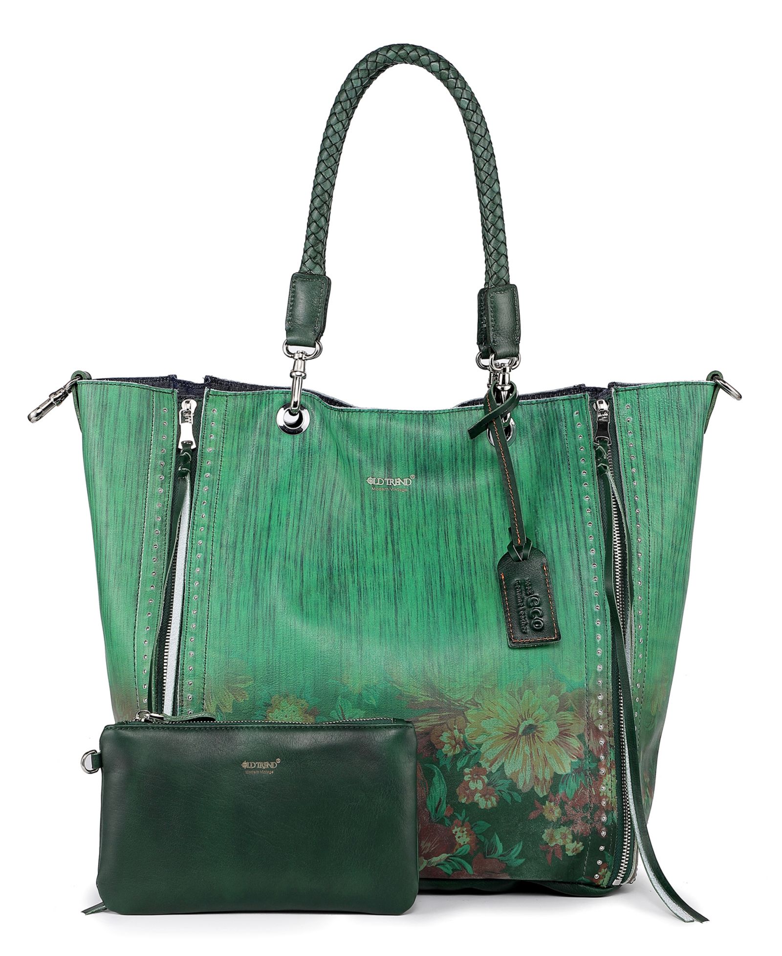 OLD TREND Women's Barracuda Hand Painted Clasp Closure Tote Bag