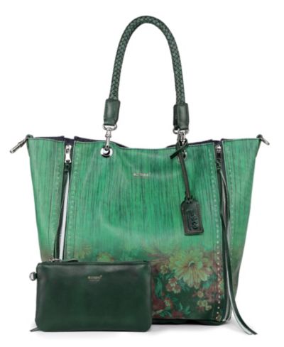 OLD TREND Women's Barracuda Hand Painted Clasp Closure Tote Bag