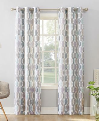 Полупрозрачная штора Mikko Leaf Print Semi-Sheer Grommet