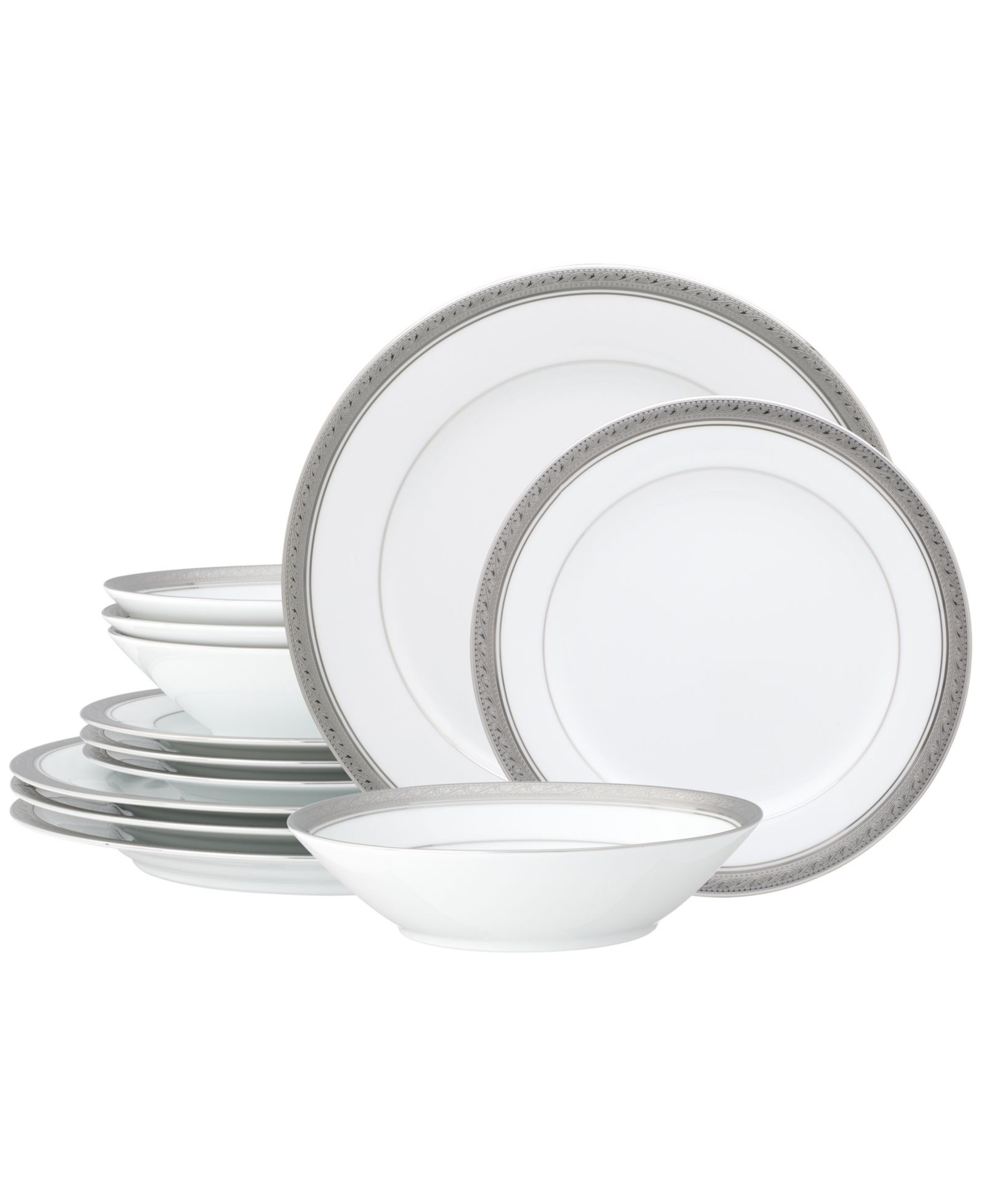 Набор Noritake Crestwood Platinum 12 предметов на 4 персоны