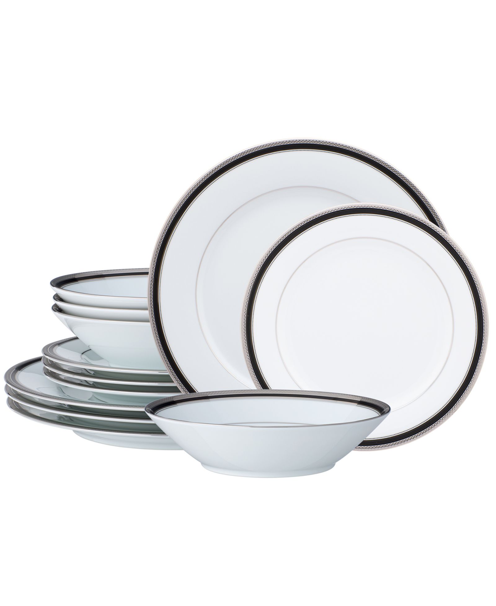 Набор столовой посуды Noritake Austin Platinum, 12 предметов, на 4 персоны