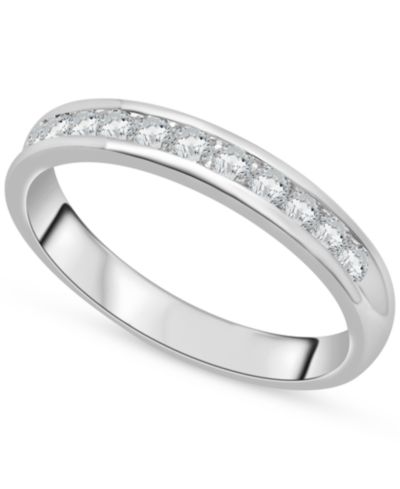 Свадебное кольцо с бриллиантами в платине (1/4 ct. t.w.)