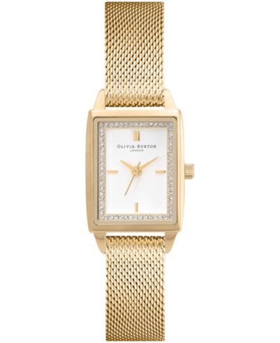 Женские часы Olivia Burton Quartz Gold-Tone Stainless Steel Mesh 25.5mm x 20.5mm