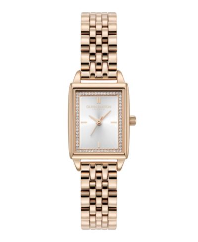 Olivia Burton Women's Quartz Carnation Gold-Tone Stainless Steel Bracelet Watch 25.5mm x 20.5mm