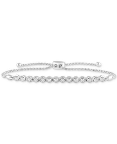 Forever Grown Diamonds Браслет-боло с созданным в лаборатории бриллиантом (1/4 ct. t.w.) из стерлингового серебра