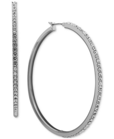 Karl Lagerfeld Paris Серьги-кольца Pavé 2.2"