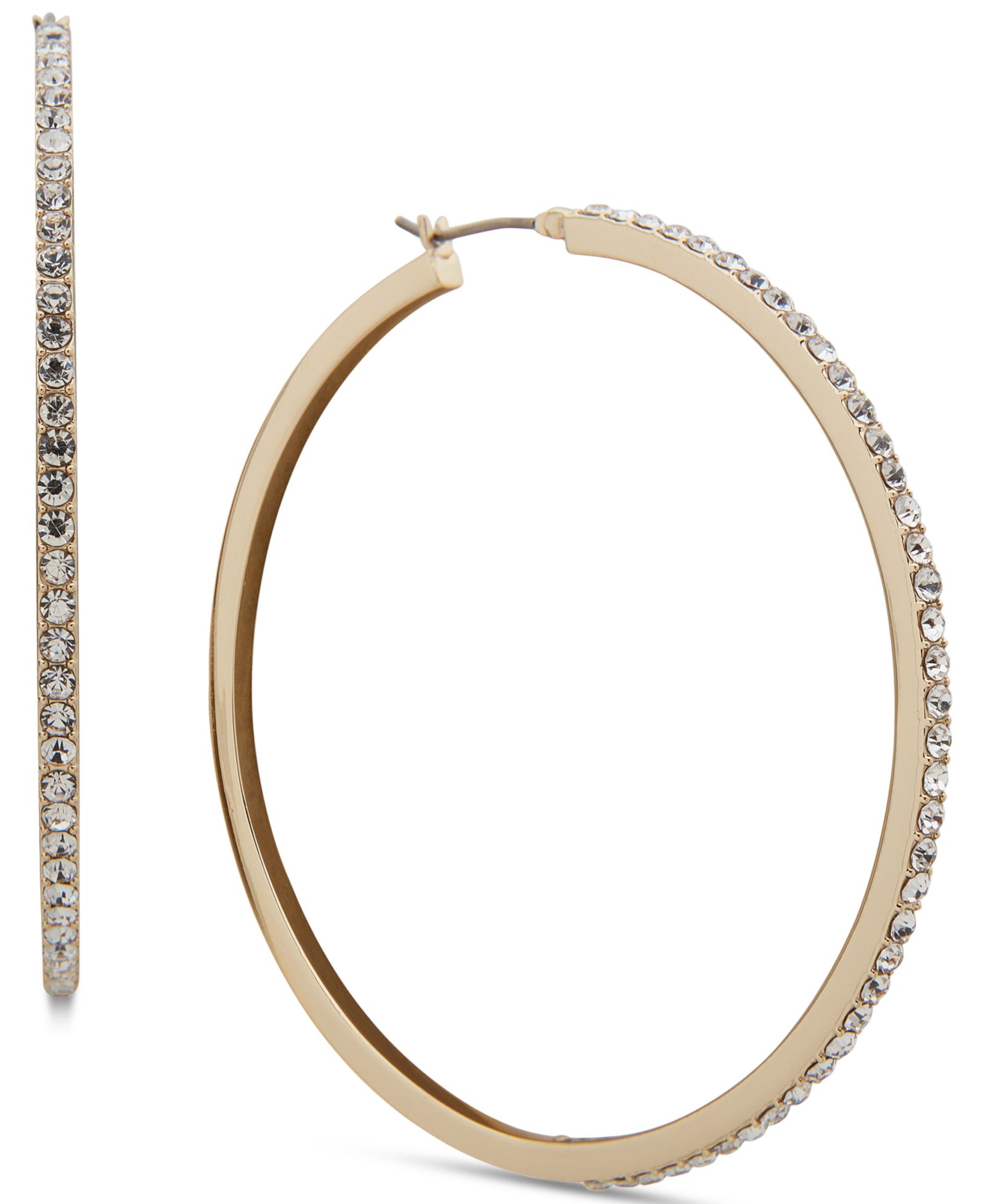 Karl Lagerfeld Paris Серьги-кольца Pavé 2.2"