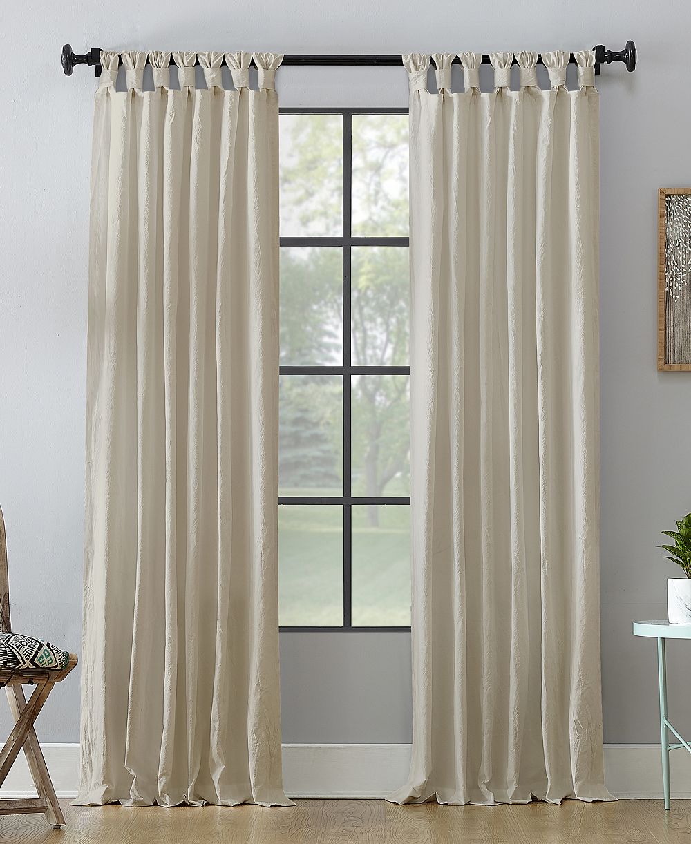 Washed Cotton Twist Tab Curtain
