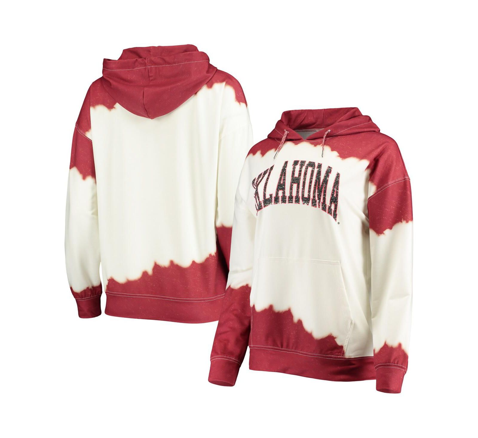 Женский худи Gameday Couture White Crimson Oklahoma Sooners Double-Dyed