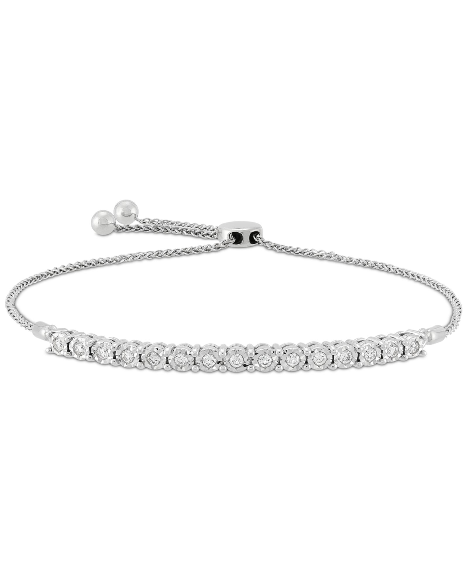 Браслет Forever Grown Diamonds Lab-Created Diamond Bolo из стерлингового серебра