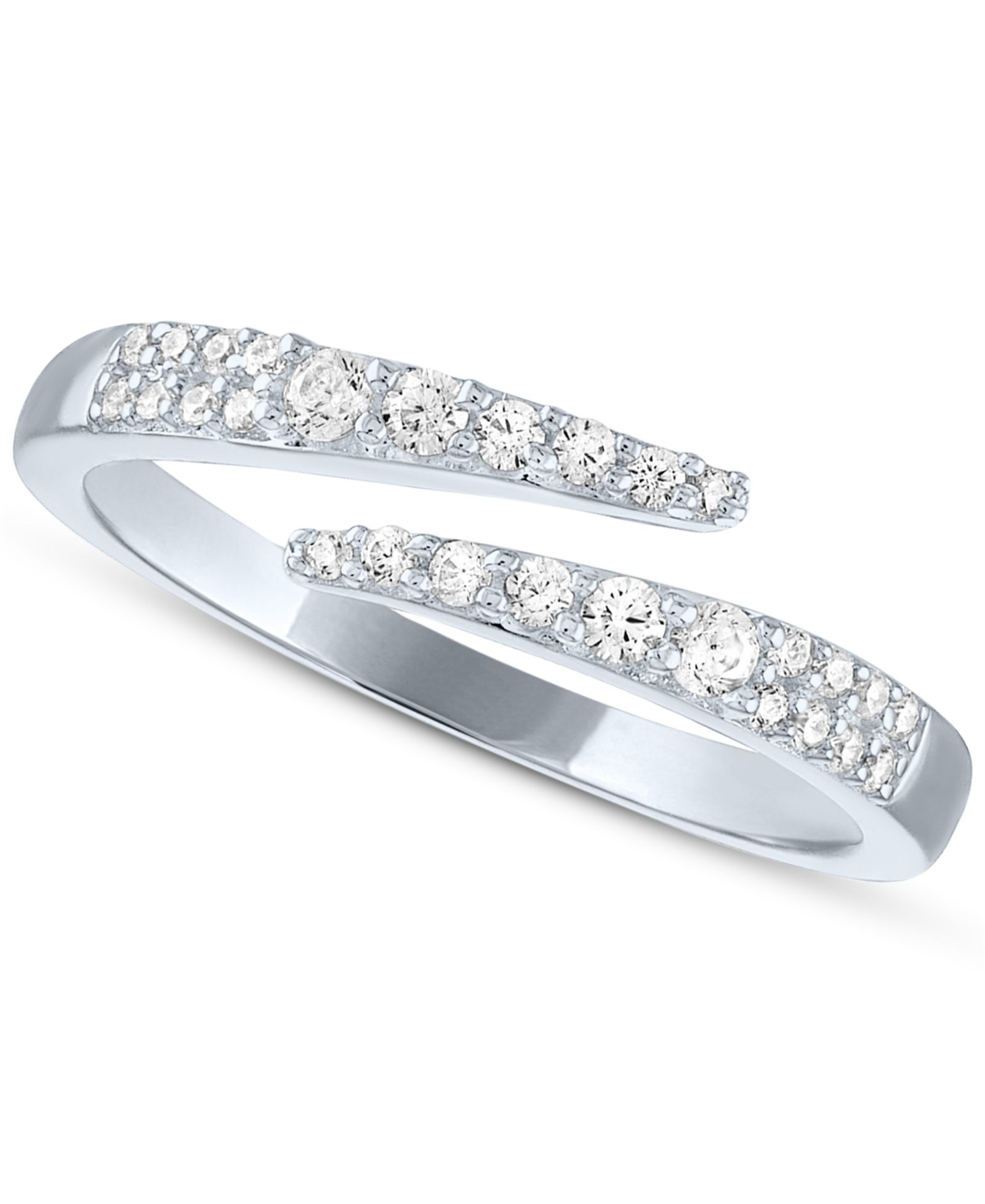 Forever Grown Diamonds Lab-Created Diamond Wrap Ring (1/4 ct. t.w.) in Sterling Silver
