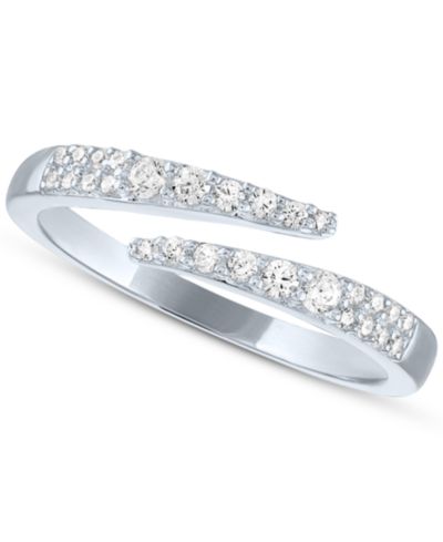 Forever Grown Diamonds Lab-Created Diamond Wrap Ring (1/4 ct. t.w.) in Sterling Silver