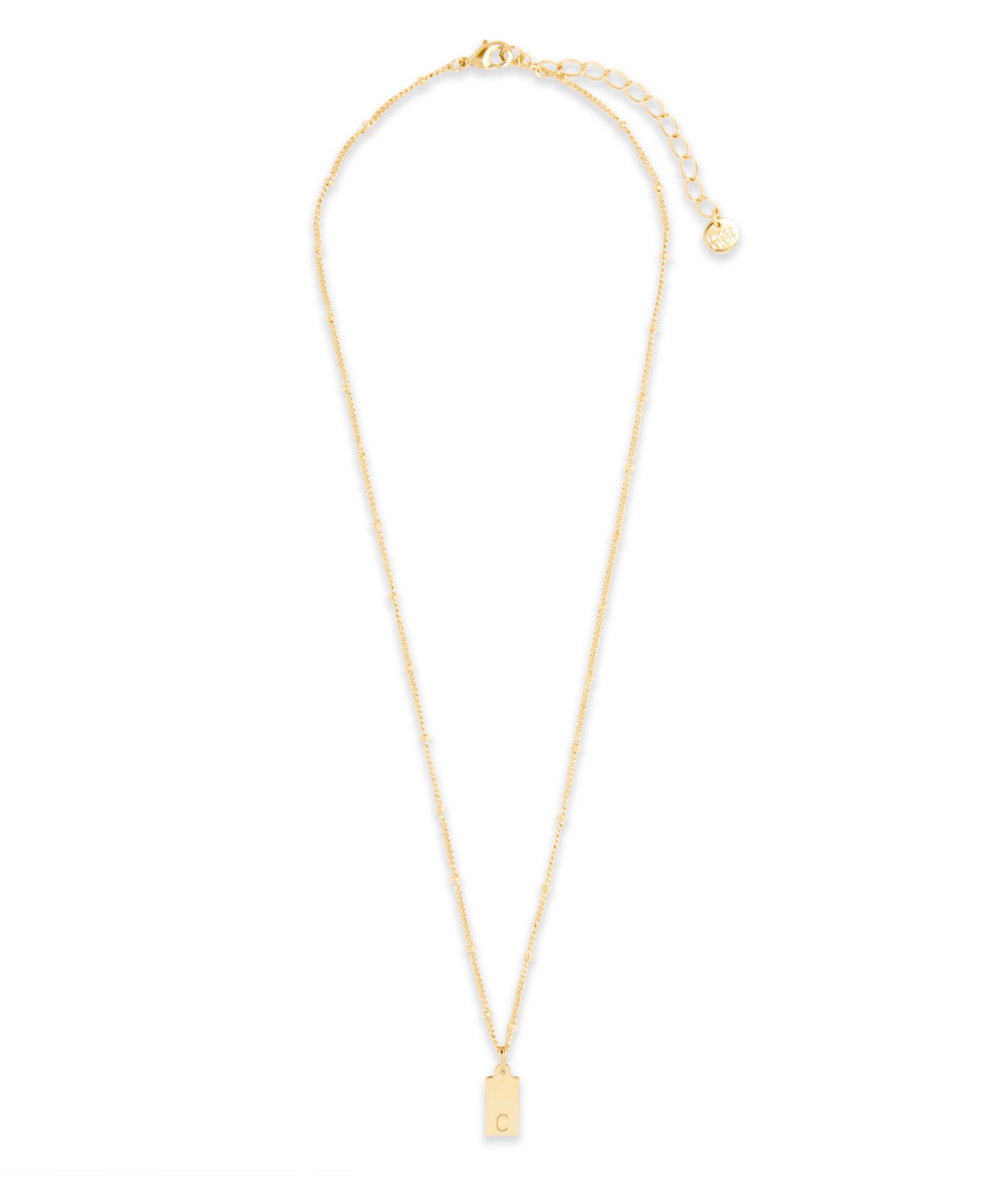 brook & york Madeline Rectangle Initial Pendant