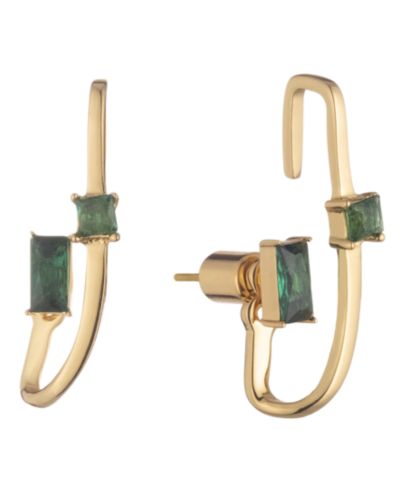BONHEUR JEWELRY Camille Green Crystal Ear Jacket Earrings