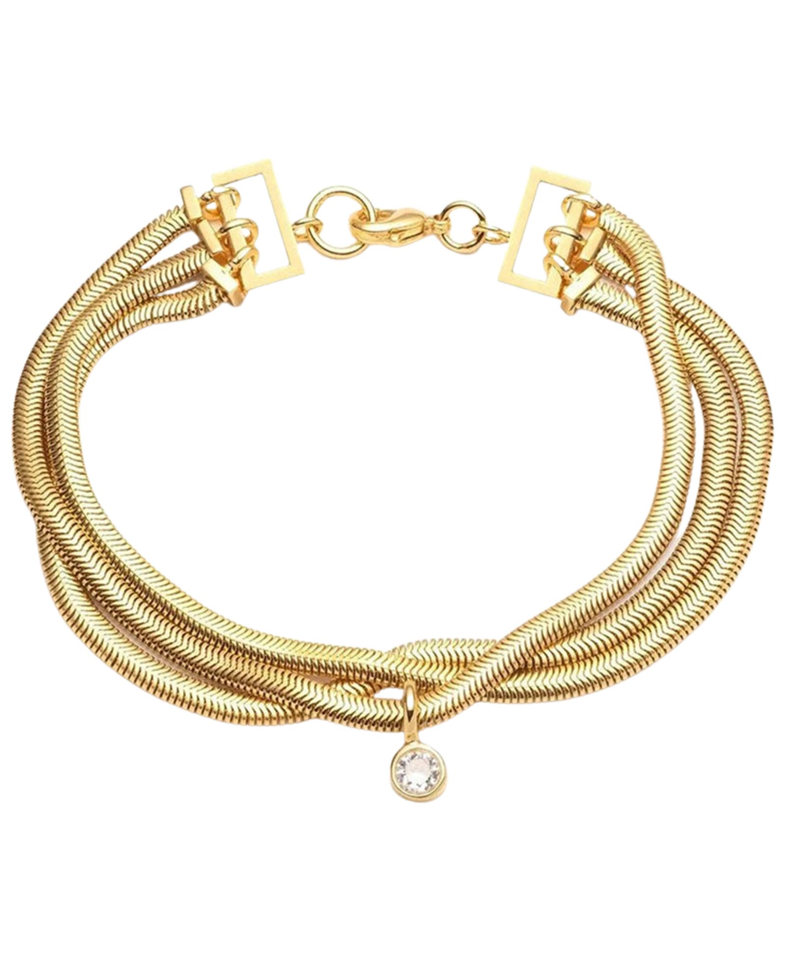 BONHEUR JEWELRY браслет Lucile Crystal Chain с цепочкой