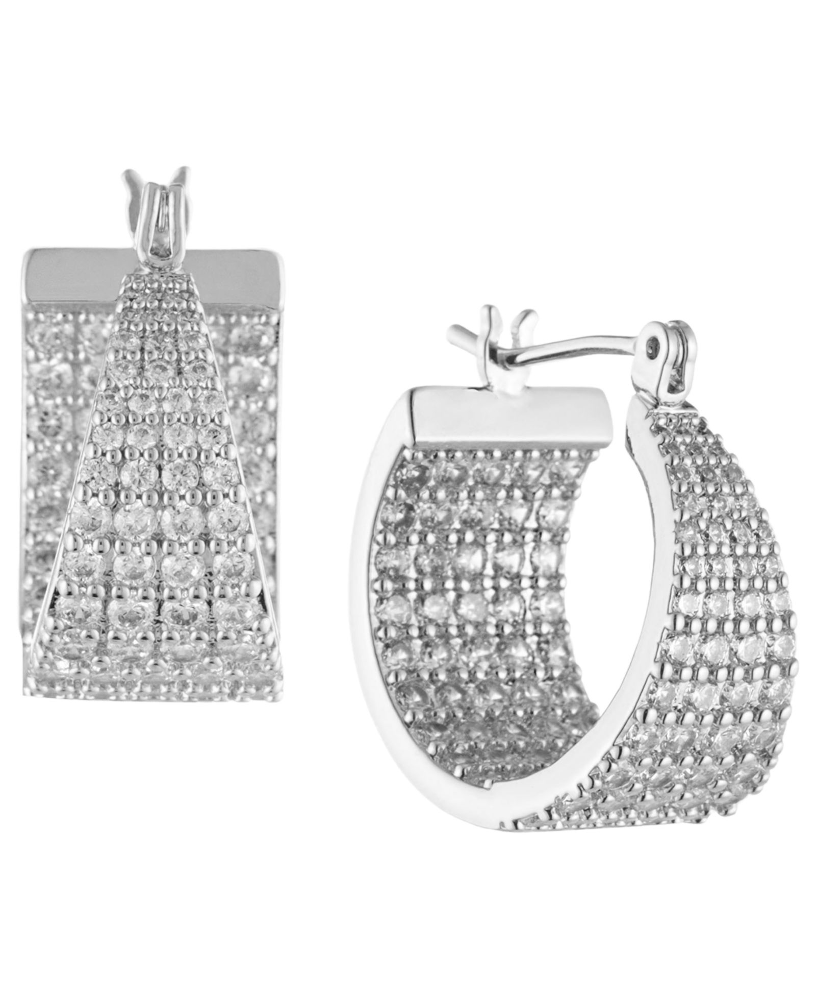 Серьги-кольца BONHEUR JEWELRY Monet Crystal Inside Out
