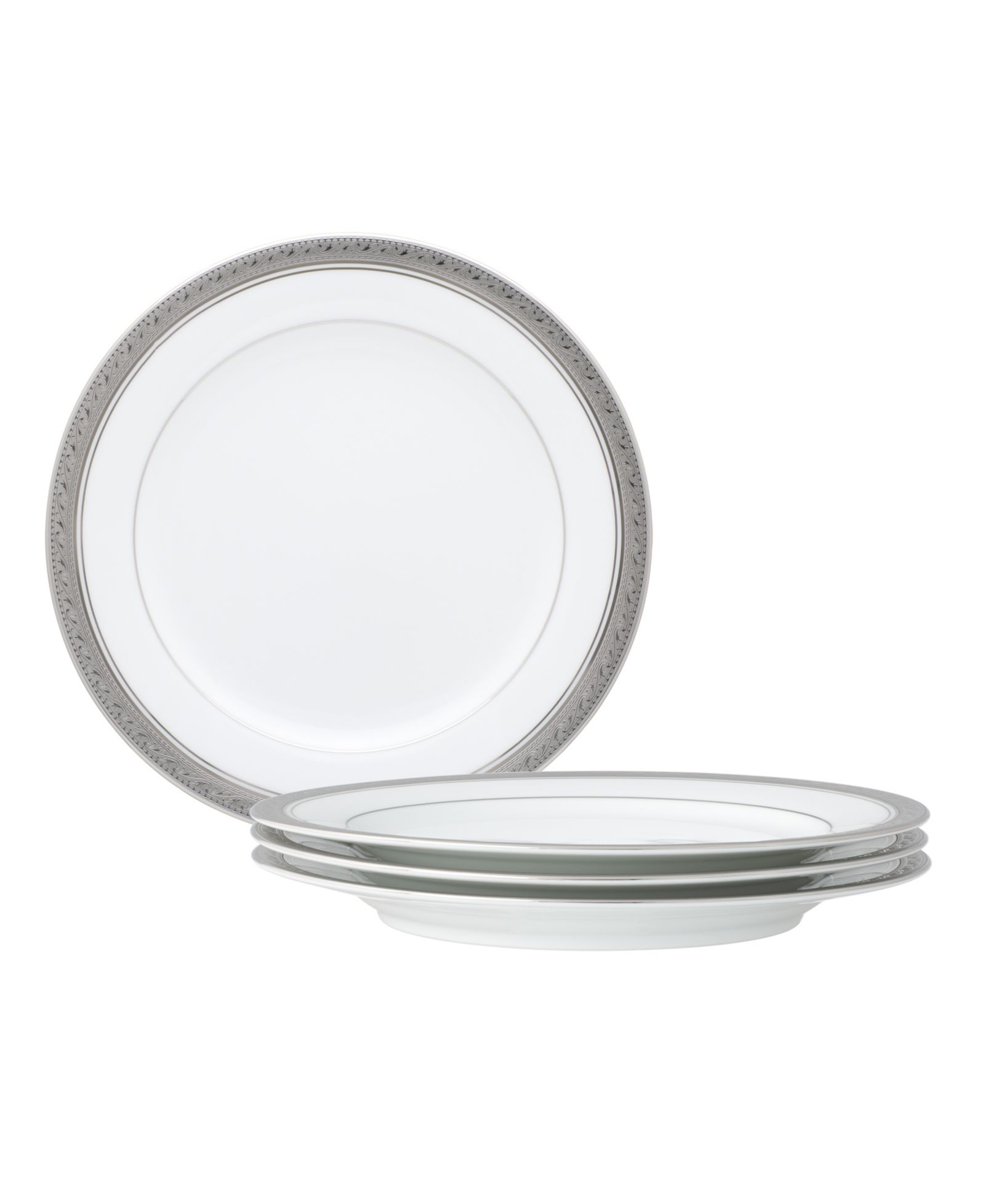 Набор из 4 сервировочных тарелок Noritake Crestwood Platinum