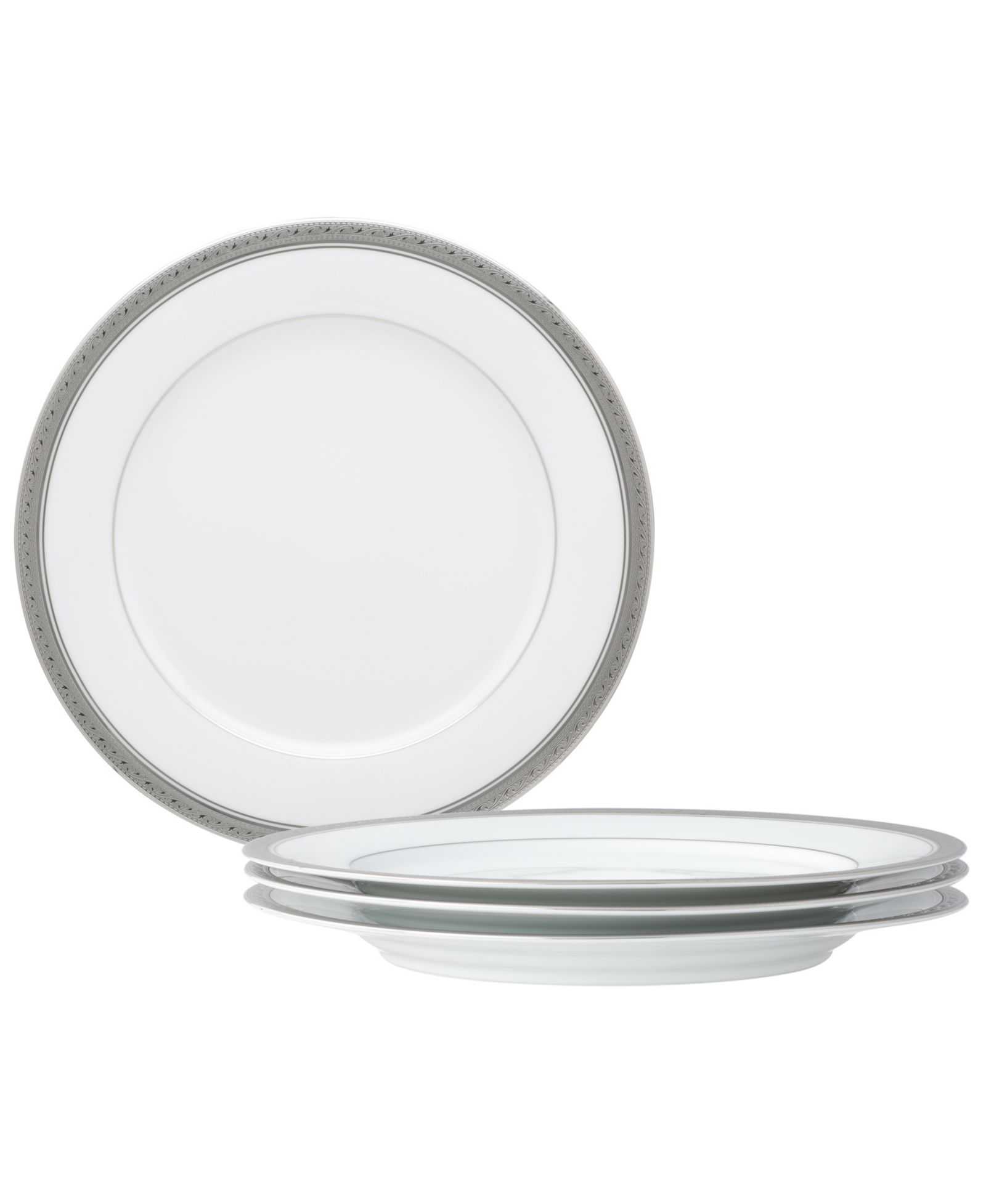 Набор обеденных тарелок Noritake Crestwood Platinum 4 шт.