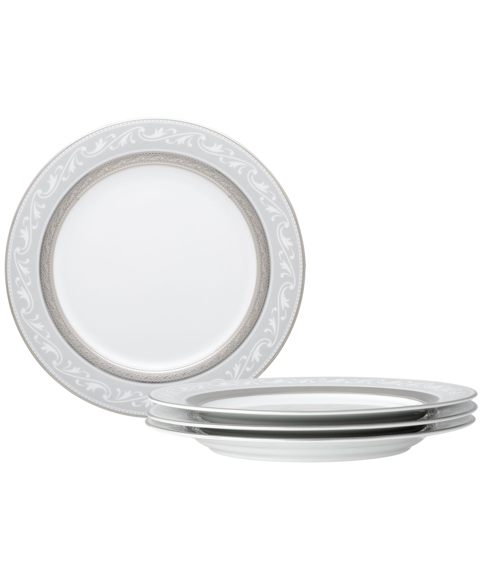 Набор акцентных тарелок Noritake Crestwood Platinum, 4 шт.